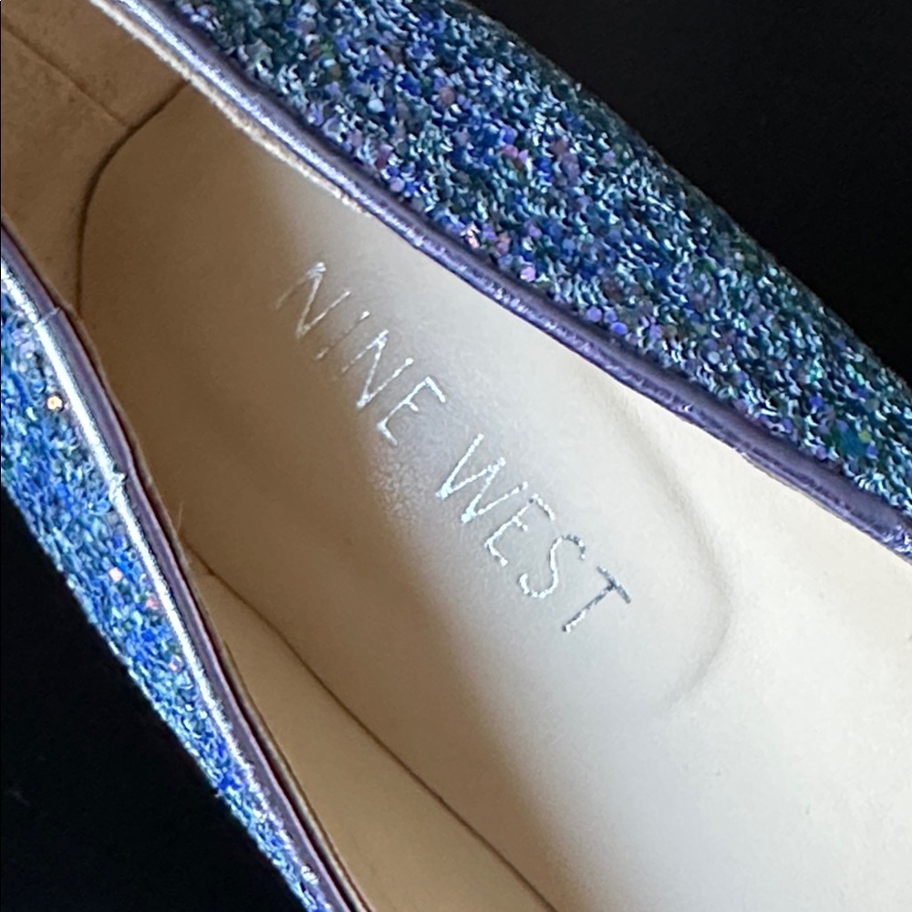 NINE WEST Glittering Blue & Purple Heels - Picture 5 of 12